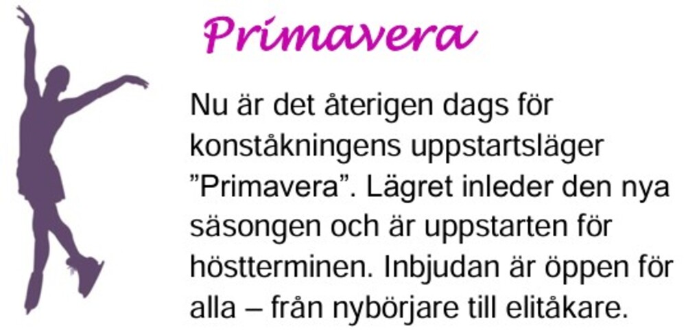Anmälan till Primavera v 32 - 2026